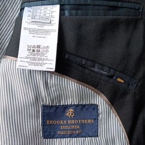 Brooks Brothers Explorer Madison Fit Blazer in Black and Gray